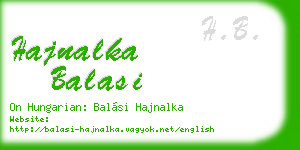 hajnalka balasi business card